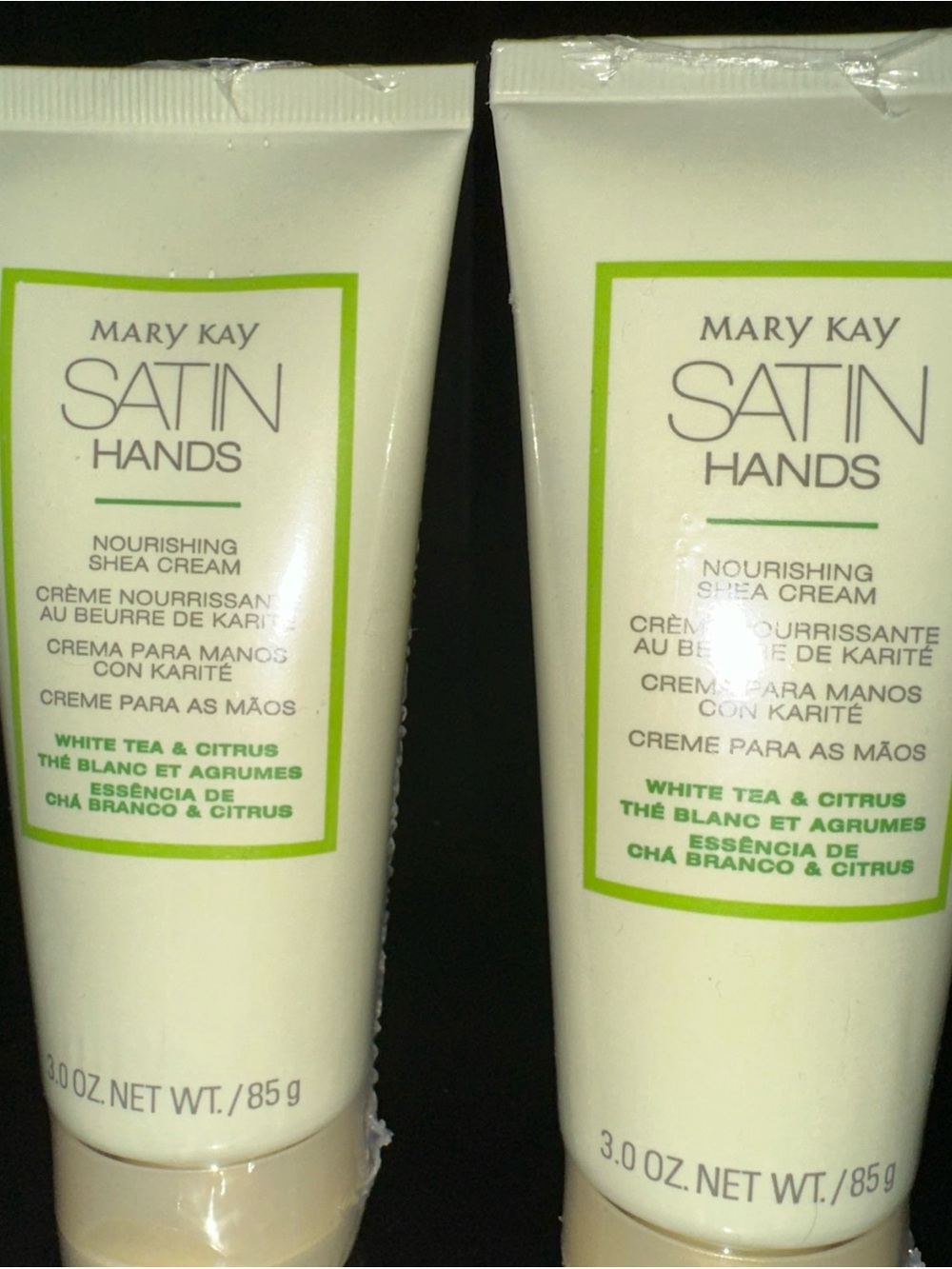 Mary Kay Satin Hands Nourishing Shea Cream - White Tea & Citrus sealed set of 2